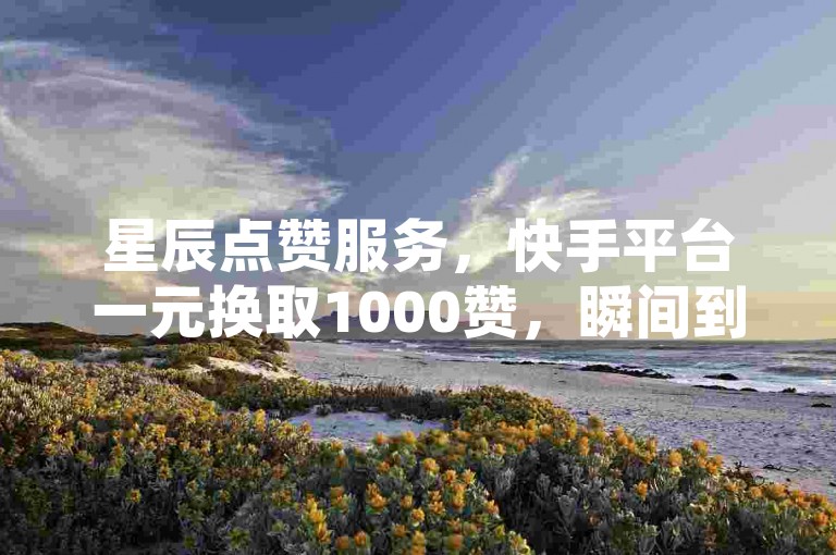 星辰点赞服务，快手平台一元换取1000赞，瞬间到账。