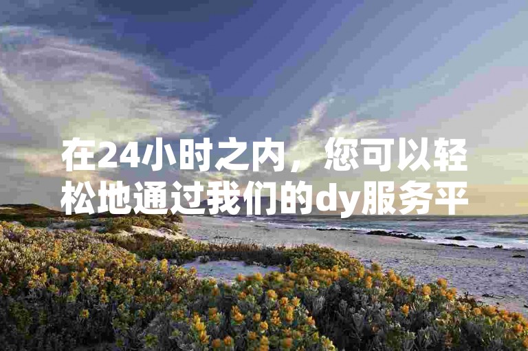 在24小时之内，您可以轻松地通过我们的dy服务平台完成下单。