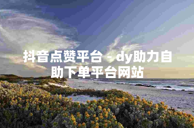抖音点赞平台 - dy助力自助下单平台网站