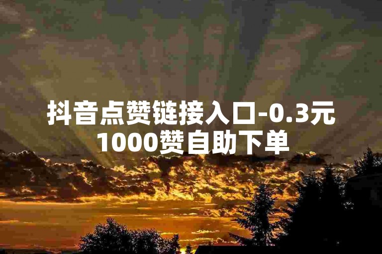 抖音点赞链接入口-0.3元1000赞自助下单