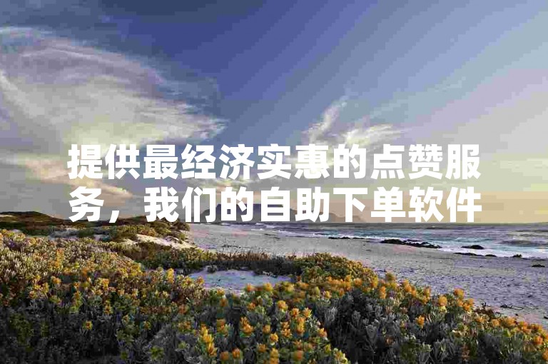 提供最经济实惠的点赞服务，我们的自助下单软件是您提升KS赞数的首选平台。