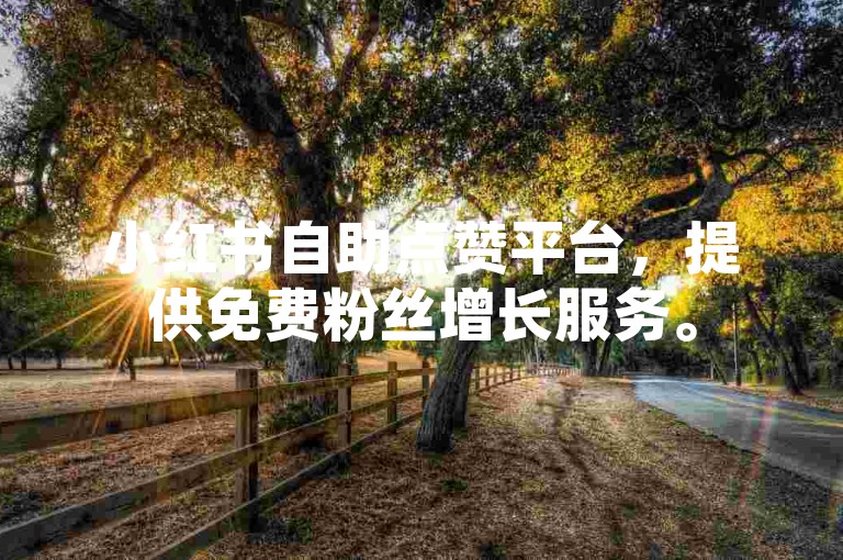 小红书自助点赞平台，提供免费粉丝增长服务。