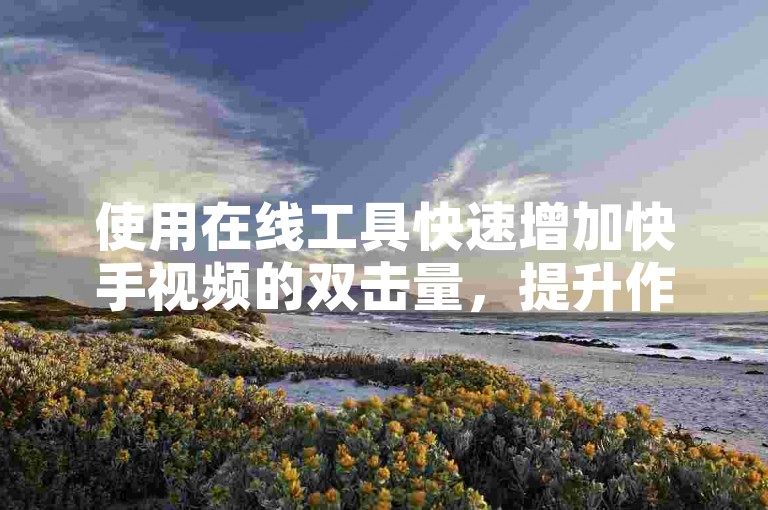 使用在线工具快速增加快手视频的双击量，提升作品曝光度。