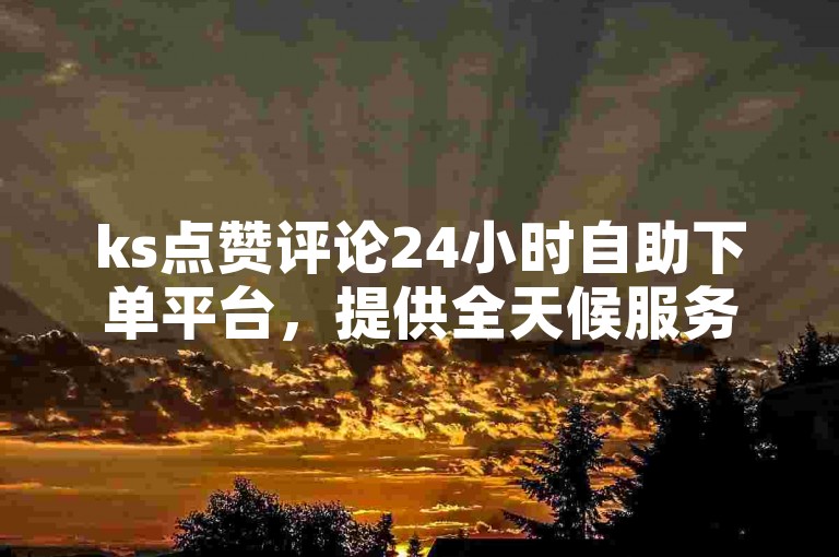 ks点赞评论24小时自助下单平台，提供全天候服务。