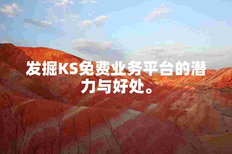 发掘KS免费业务平台的潜力与好处。