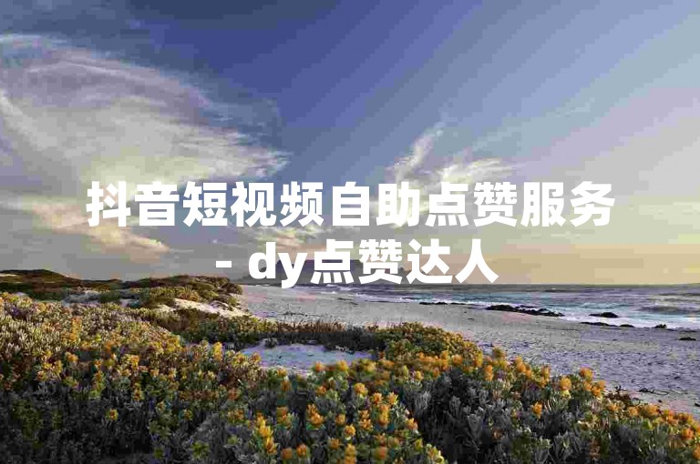 抖音短视频自助点赞服务 - dy点赞达人