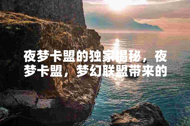 夜梦卡盟的独家揭秘，夜梦卡盟，梦幻联盟带来的新机遇！2025必学。
