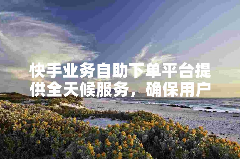 快手业务自助下单平台提供全天候服务，确保用户在泰安地区也能轻松访问。