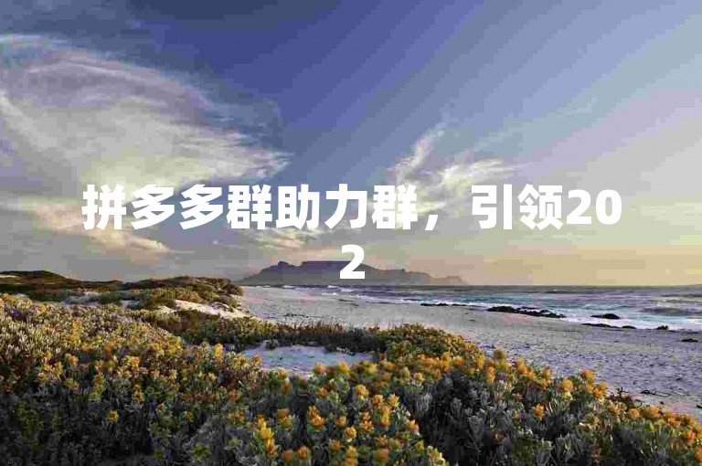 拼多多群助力群，引领2025年电商社交新潮流。