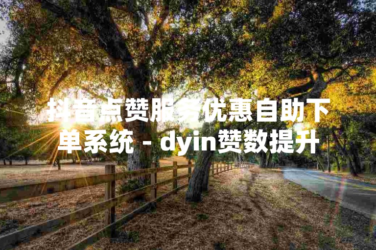 抖音点赞服务优惠自助下单系统 - dyin赞数提升