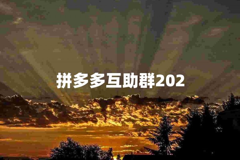 拼多多互助群2025多多助力新用户
