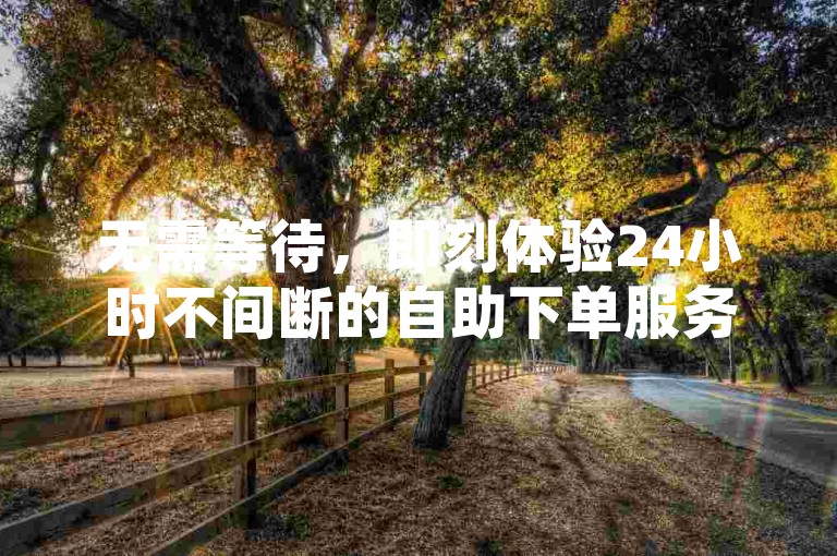 无需等待，即刻体验24小时不间断的自助下单服务，畅享KS平台带来的双击乐趣，完全免费！