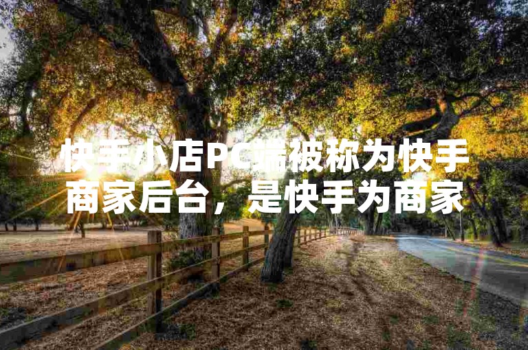 快手小店PC端被称为快手商家后台，是快手为商家提供的一站式店铺管理平台。