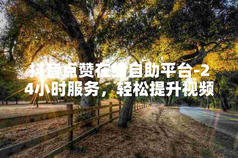 抖音点赞在线自助平台-24小时服务，轻松提升视频热度。