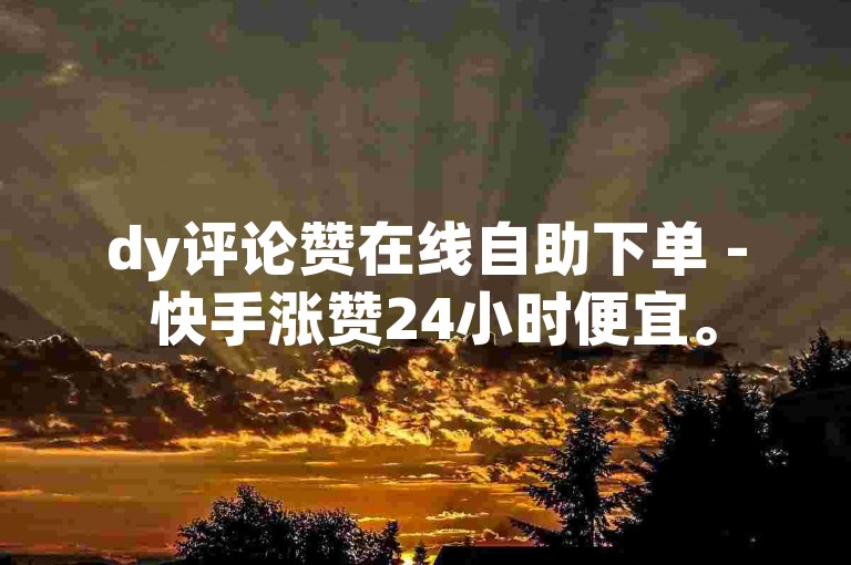 dy评论赞在线自助下单 - 快手涨赞24小时便宜。