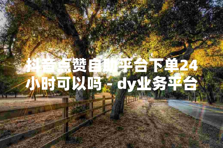 抖音点赞自助平台下单24小时可以吗 - dy业务平台网站。