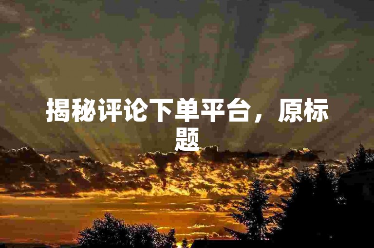揭秘评论下单平台，原标题5个SEO优化建议，助你轻松提高网站排名现改为掌握这5个SEO优化技巧，2025年让你的网站排名飙升！