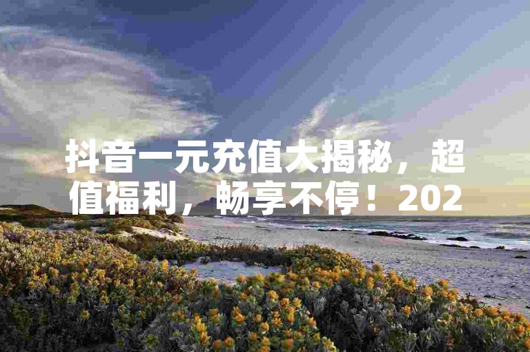 抖音一元充值大揭秘，超值福利，畅享不停！2025必看攻略。
