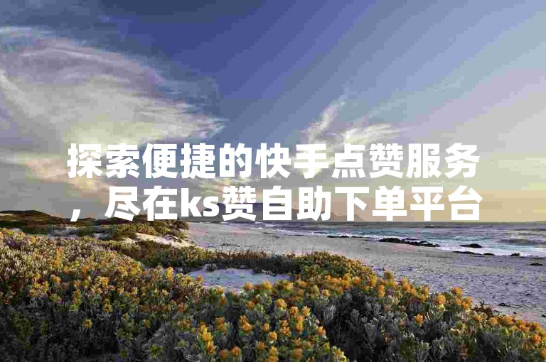 探索便捷的快手点赞服务，尽在ks赞自助下单平台江西。