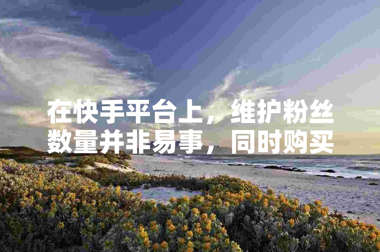 在快手平台上，维护粉丝数量并非易事，同时购买点赞服务虽然能够迅速增加点赞数，但这种做法并不被推荐，因为它可能违反平台规定。