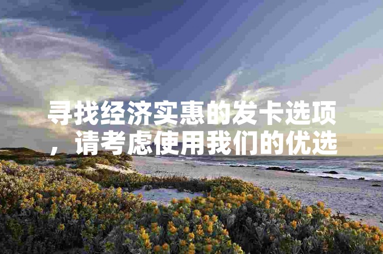 寻找经济实惠的发卡选项，请考虑使用我们的优选低价发卡服务。