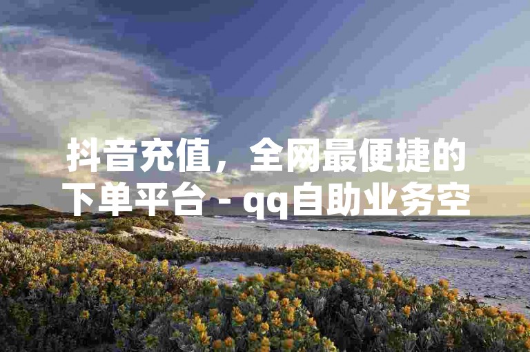 抖音充值，全网最便捷的下单平台 - qq自助业务空间。