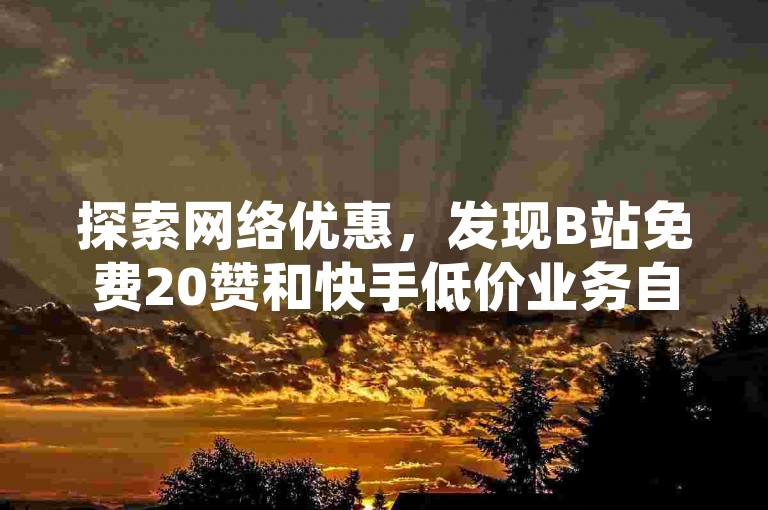 探索网络优惠，发现B站免费20赞和快手低价业务自助平台软件，享受QQ空间动态说说点赞的免费体验。