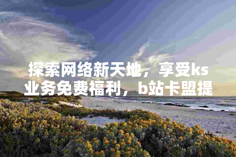 探索网络新天地，享受ks业务免费福利，b站卡盟提供低价自助下单服务，快手24小时在线业务不间断，抖音播放量增长秘籍等你来揭秘。