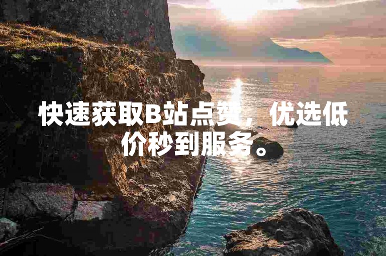 快速获取B站点赞，优选低价秒到服务。