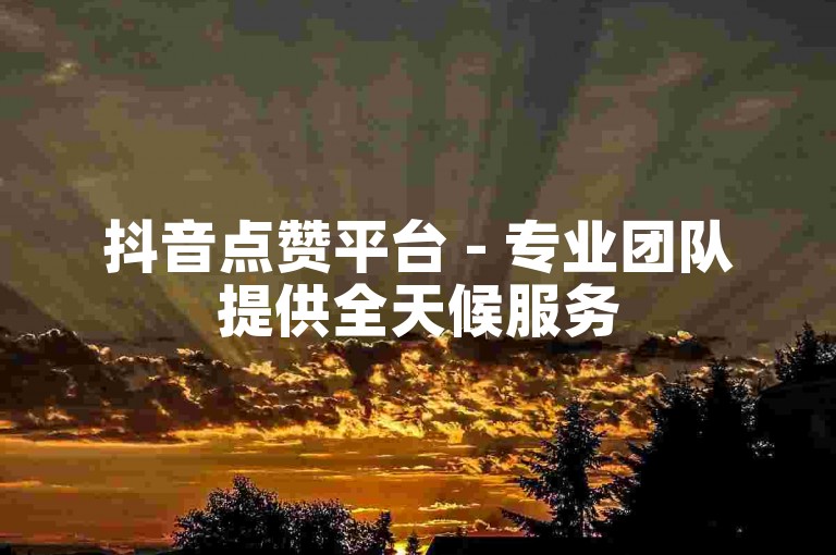 抖音点赞平台 - 专业团队提供全天候服务