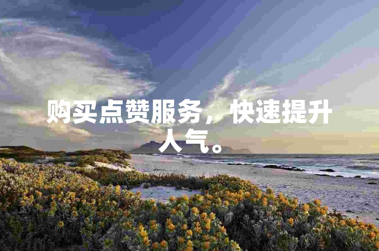 购买点赞服务，快速提升人气。