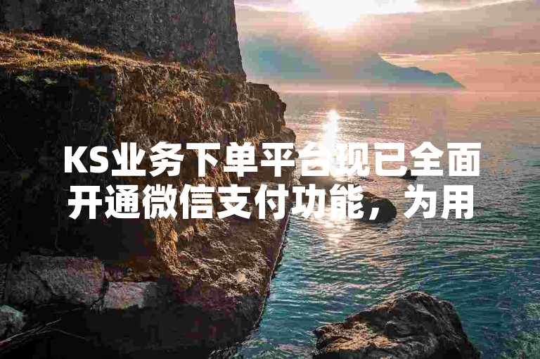 KS业务下单平台现已全面开通微信支付功能，为用户提供便捷的在线支付体验。