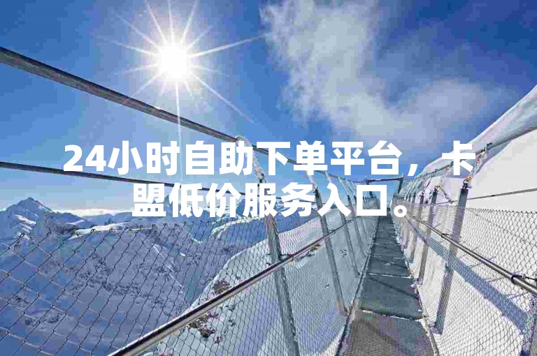 24小时自助下单平台，卡盟低价服务入口。