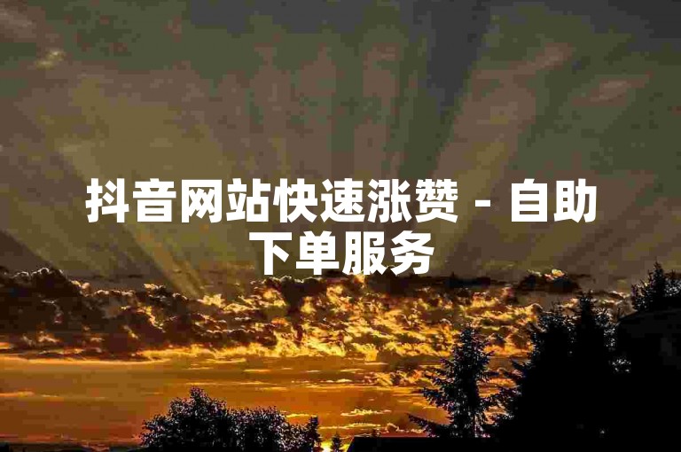 抖音网站快速涨赞 - 自助下单服务