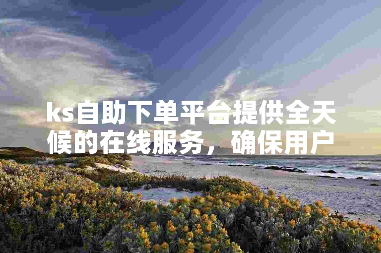ks自助下单平台提供全天候的在线服务，确保用户能以全网最低价格便捷地完成订单。