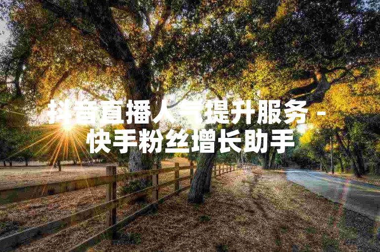 抖音直播人气提升服务 - 快手粉丝增长助手