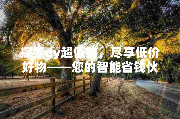 探索dy超值购，尽享低价好物——您的智能省钱伙伴。