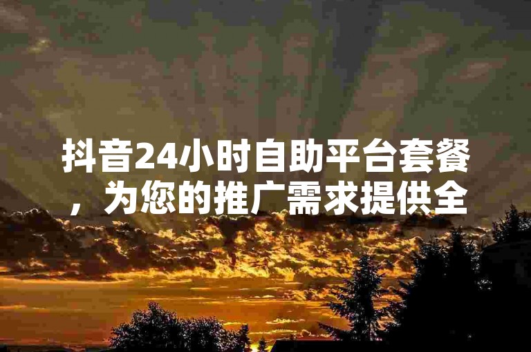 抖音24小时自助平台套餐，为您的推广需求提供全天候不间断服务。