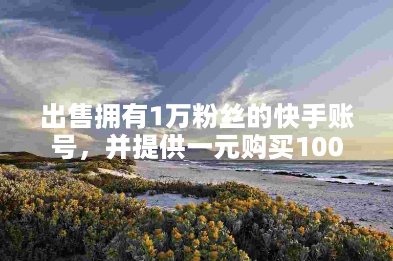 出售拥有1万粉丝的快手账号，并提供一元购买1000赞的服务，使用专业软件快速增加点赞数。