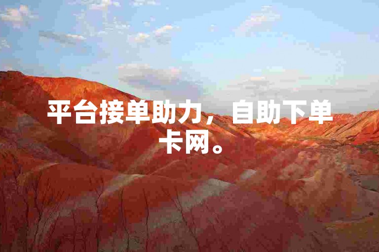 平台接单助力，自助下单卡网。
