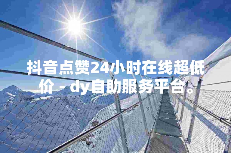 抖音点赞24小时在线超低价 - dy自助服务平台。