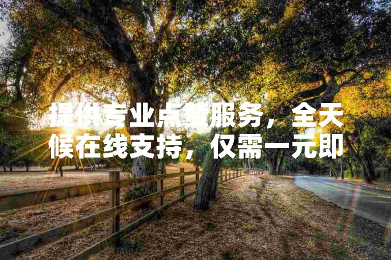 提供专业点赞服务，全天候在线支持，仅需一元即可获得100个赞，确保您的网络影响力快速提升。