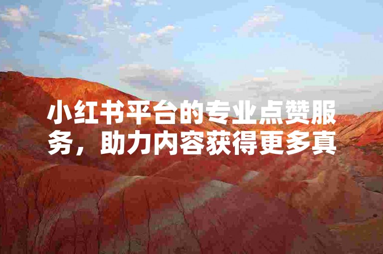 小红书平台的专业点赞服务，助力内容获得更多真实用户的点赞与关注。
