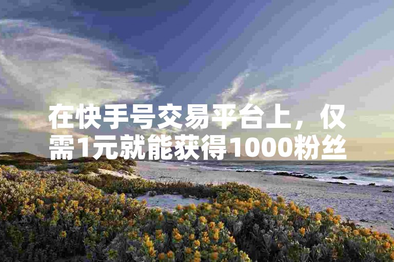 在快手号交易平台上，仅需1元就能获得1000粉丝的增长服务。