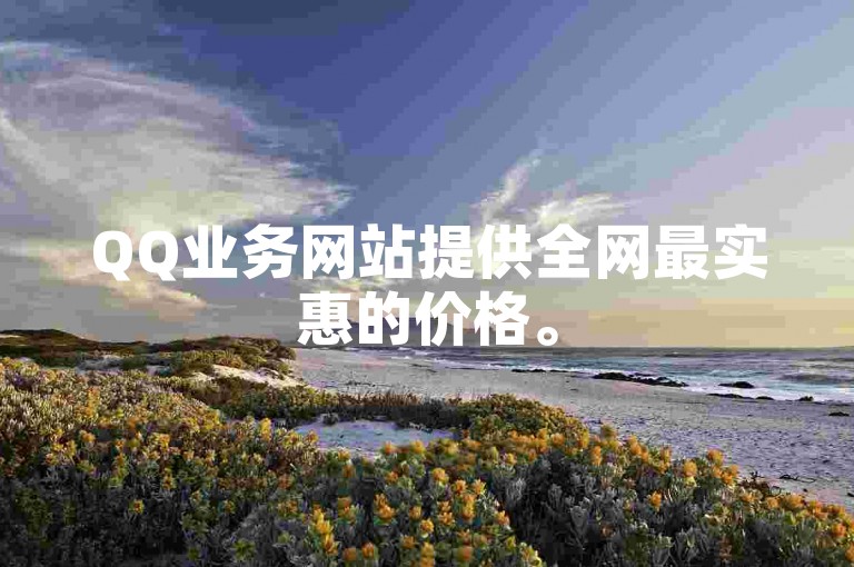 QQ业务网站提供全网最实惠的价格。