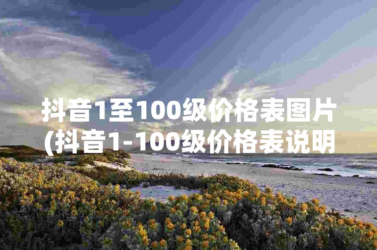 抖音1至100级价格表图片(抖音1-100级价格表说明图片)