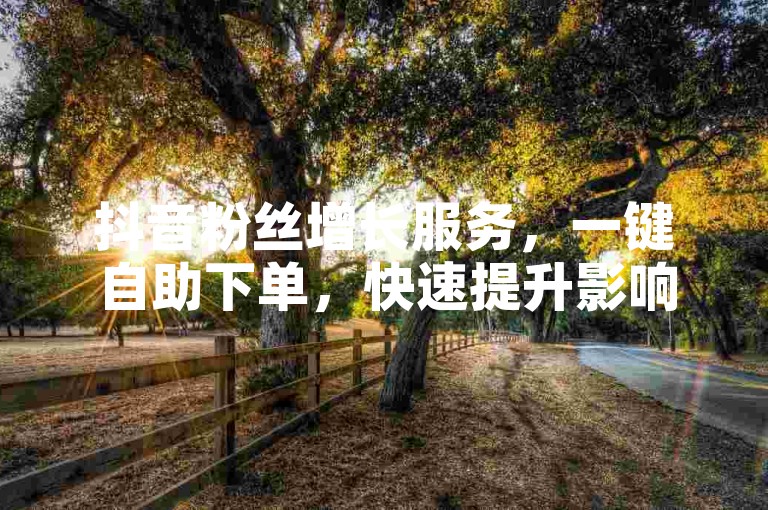 抖音粉丝增长服务，一键自助下单，快速提升影响力。