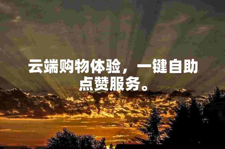 云端购物体验，一键自助点赞服务。