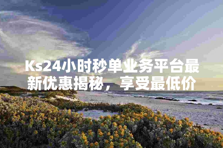 Ks24小时秒单业务平台最新优惠揭秘，享受最低价格，2024年必备技能！