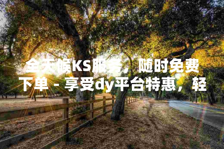 全天候KS服务，随时免费下单 - 享受dy平台特惠，轻松获得20次双击支持。